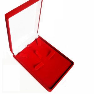 S15ES - Estojo Embalagem Veludo Conjunto Médio Corrente Anel Brincos 12x9x2cm