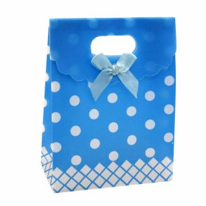 Y397/P – Sacola de Papel Presente com Laço 7x10x4cm - Pacote c/ 12 unidades