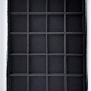 BVQ-N - Bandeja Veludo Courino com 20 nichos