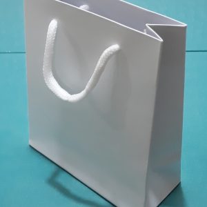 S2 - Sacola de Papel 12x14cm Branco-Pacote 10 unidades