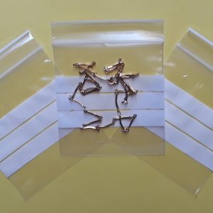 SZT02 - Saquinho Plástico ZIP com Tarja 6x7- Pacote com 100 unidades