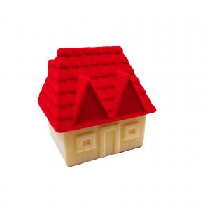 8008 - Estojo Caixinha Veludo Formato Casinha