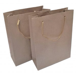 Y315M - Sacola em Papel Kraft com Cordão  – Pacote c/ 12 unidades
