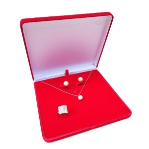 PM23ES – Estojo Caixinha Veludo Quadrado para Conjunto com Pequenos Defeitos